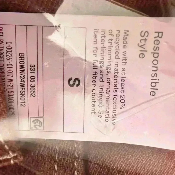 Women's Denim Cargo Mini Skirt Wild Fable color brown - Picture 15 of 16